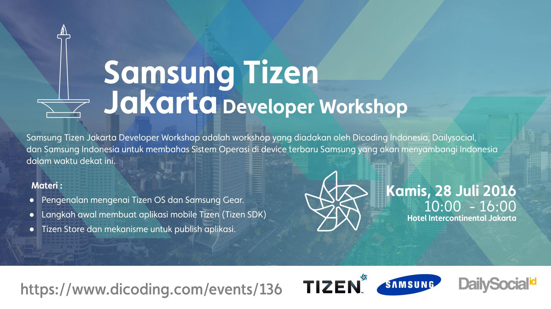 Samsung Tizen Jakarta Developer Workshop (EVENT)